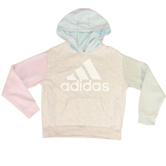 Girls adidas color block hoodie - Picture 1 of 4